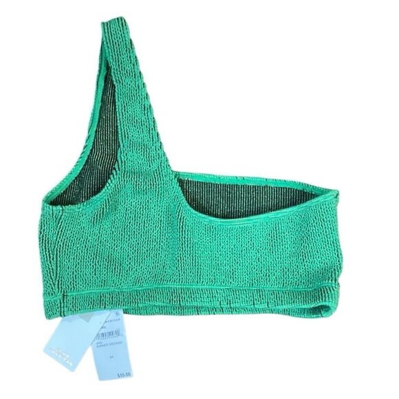 NWT Good American Crinkle One Shoulder Top Large - Picture 3 of 8
